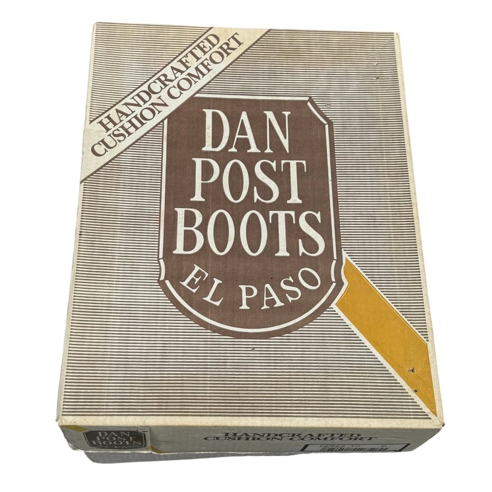 Vintage Dan Post Exotic Leather Cowboy Boots Gray Bone USA Western Men's 9D - Picture 11 of 15